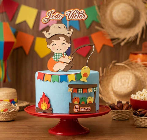 Arquivo Topo Bebê Menino Pescaria - Festa Junina 