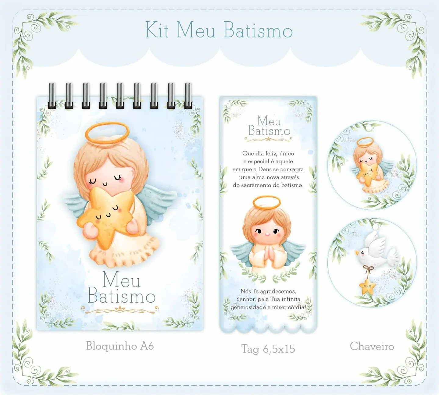 Encadernação Kit Meu Batismo - Lina Criativa 6