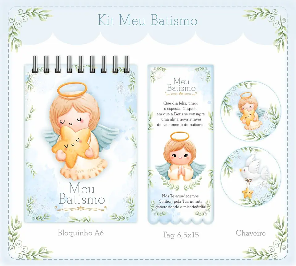Encadernação Kit Meu Batismo - Lina Criativa 6