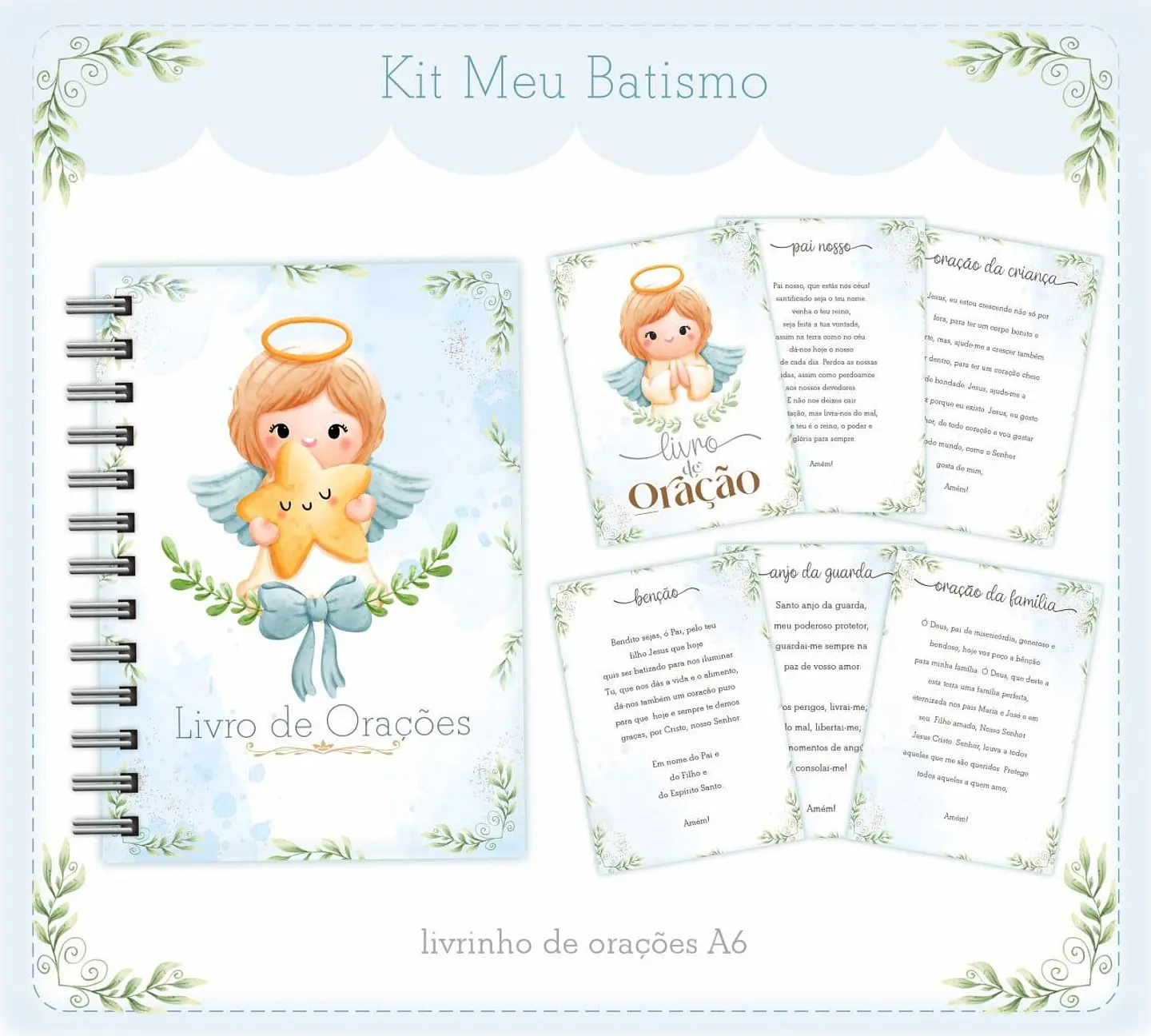 Encadernação Kit Meu Batismo - Lina Criativa 7