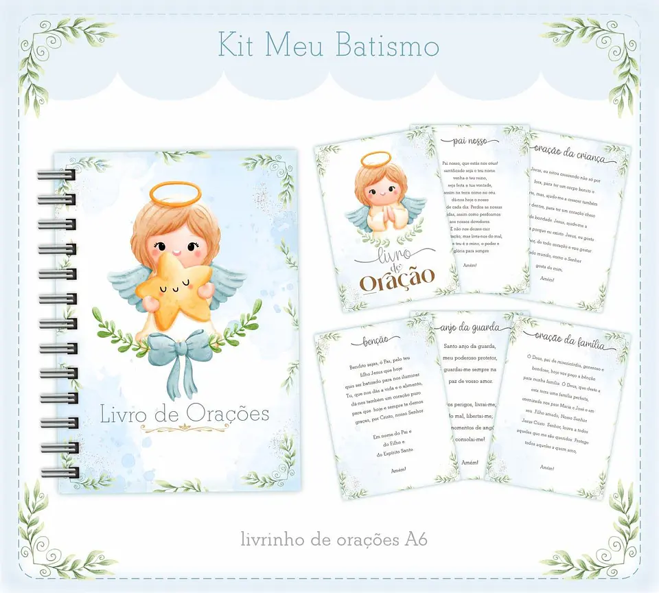 Encadernação Kit Meu Batismo - Lina Criativa 7