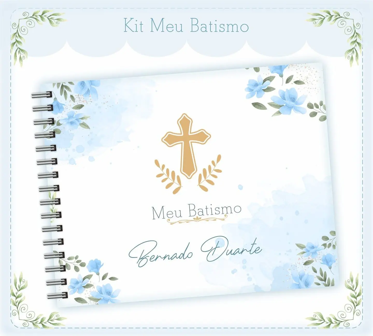 Encadernação Kit Meu Batismo - Lina Criativa 3