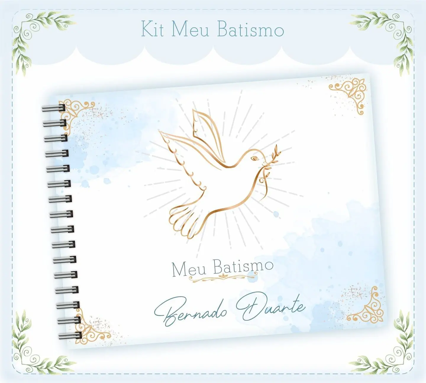 Encadernação Kit Meu Batismo - Lina Criativa 4