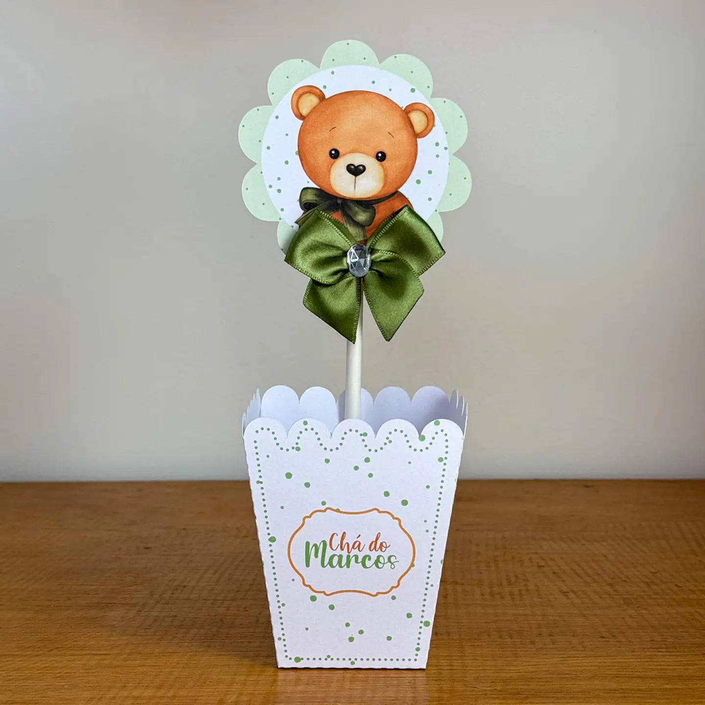 Arquivo Chá de Bebê Ursinho Verde - Pdf e Studio 7
