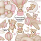 Clipart Kit Digital Chá de Bebê Ursinha Rosa - Tanya Arts Designer    - Thumbnail 1