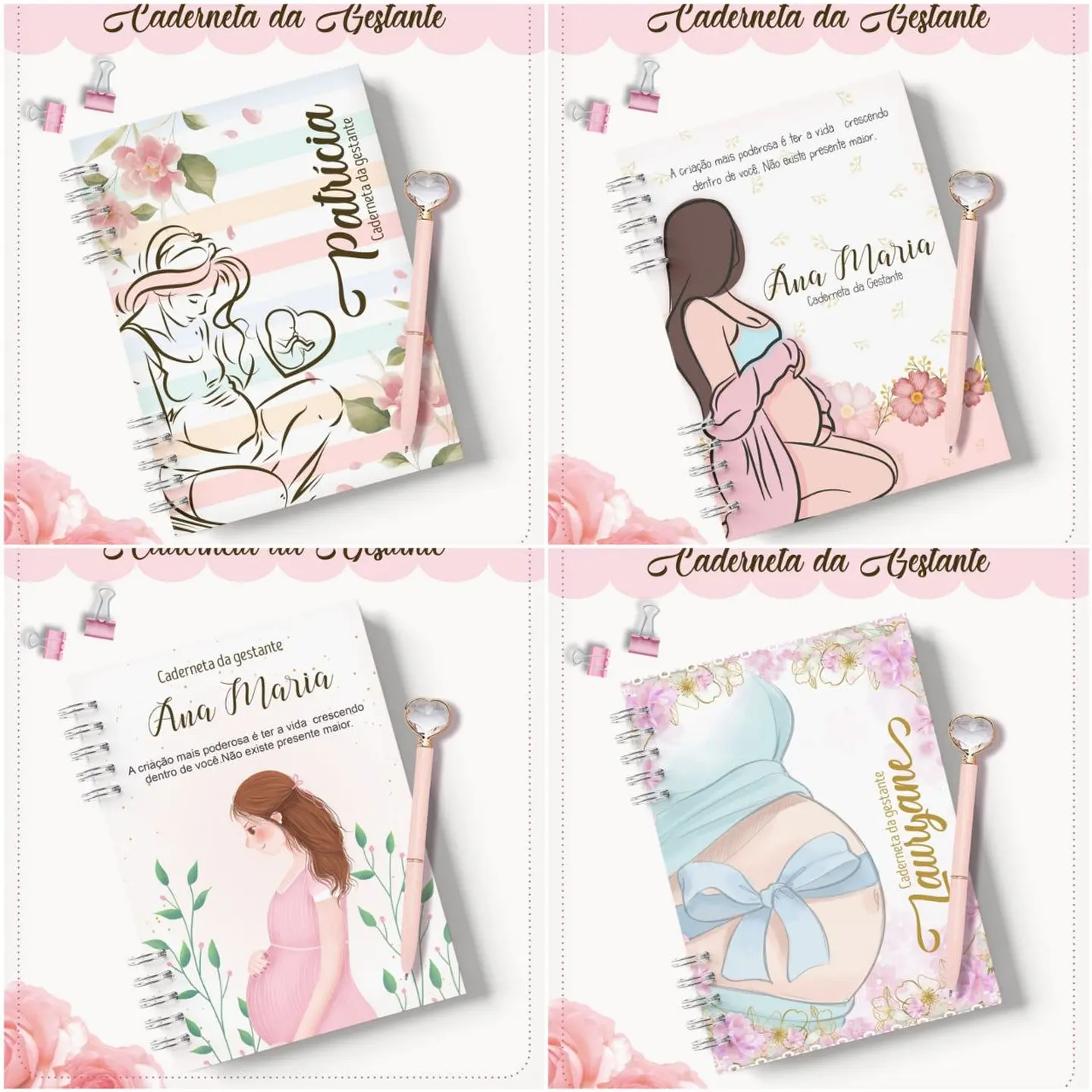 Encadernação Kit Caderneta Da Gestante - Lina Criativa 2
