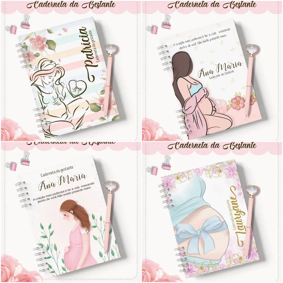 Encadernação Kit Caderneta Da Gestante - Lina Criativa 2