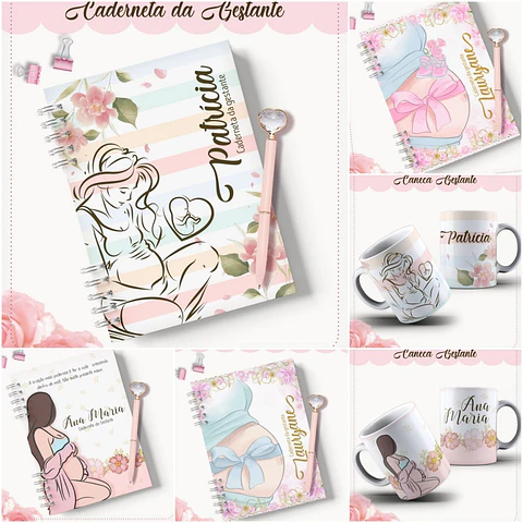 Encadernação Kit Caderneta Da Gestante - Lina Criativa