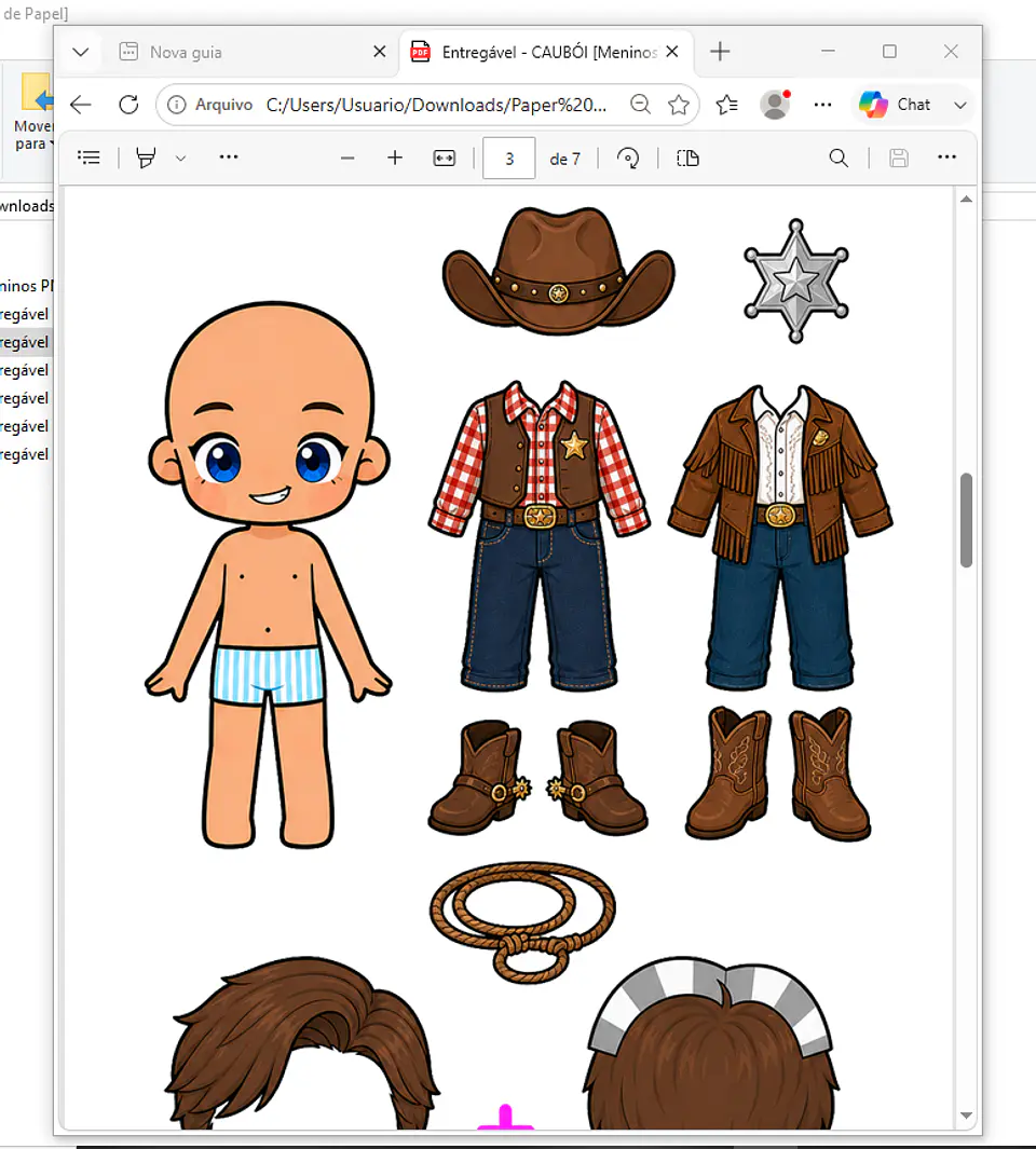 Arquivo Pack Bonecas De Papel - Pdf 6
