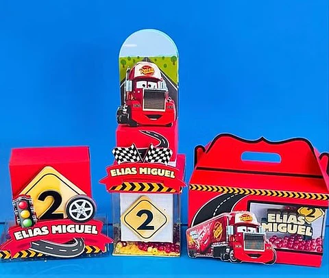 Arquivo Trio De Caixas Carreta Carros Disney