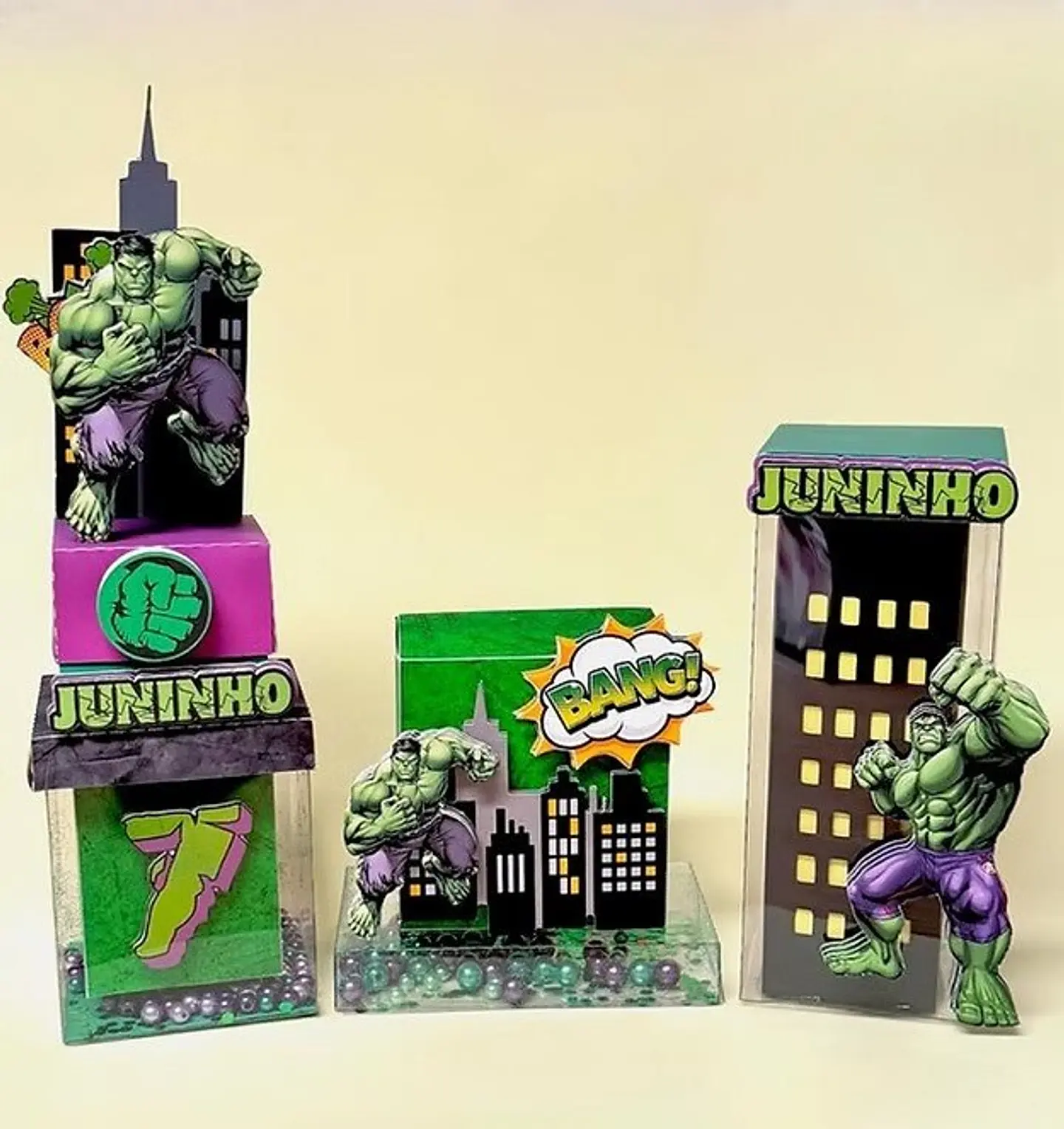 Arquivo Trio Caixas Acetato Hulk 1