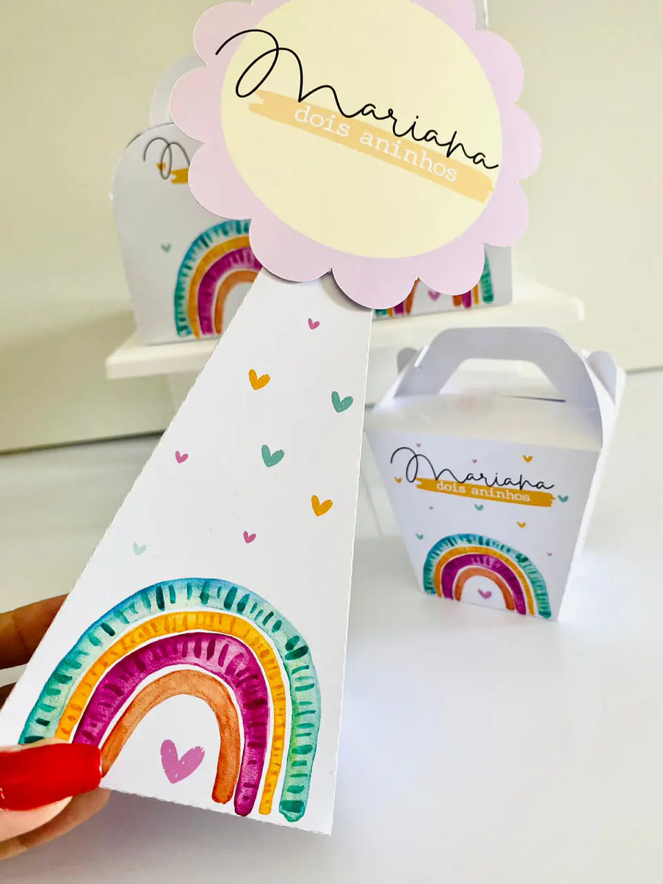 Arquivo Arco Íris Boho Aquarela - Pdf e Studio 3