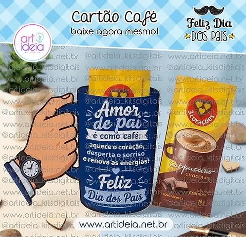Arquivo Cartão Café Dia Dos Pais - Pdf e Studio 2