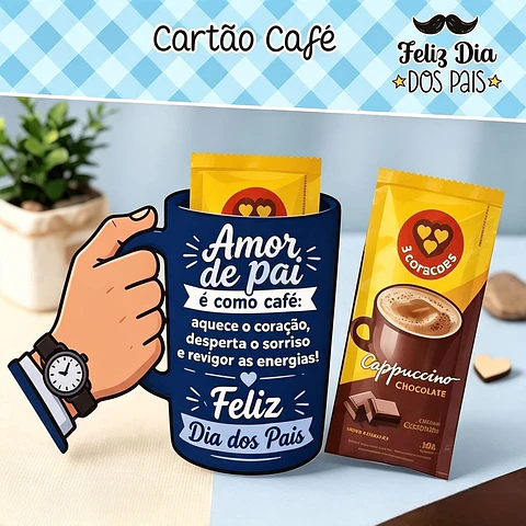 Arquivo Cartão Café Dia Dos Pais - Pdf e Studio