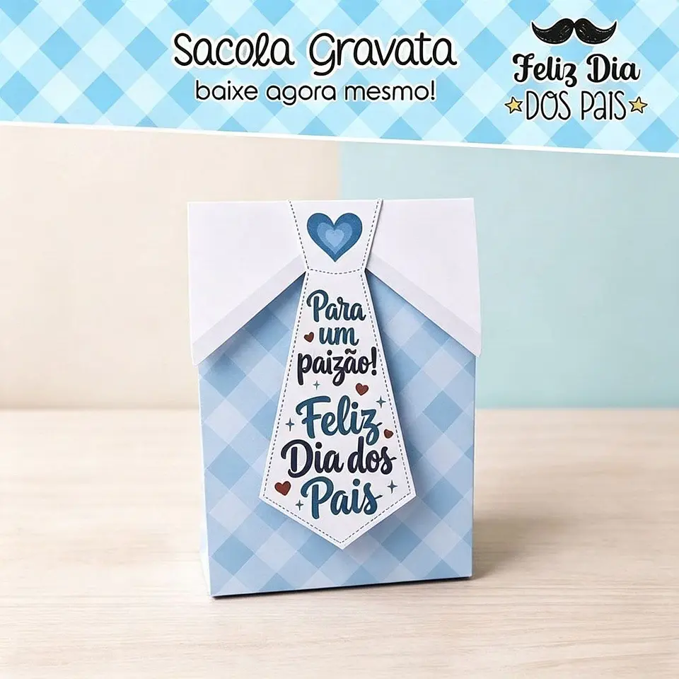 Arquivo Caixa Sacola Dia Dos Pais - Pdf e Studio 1