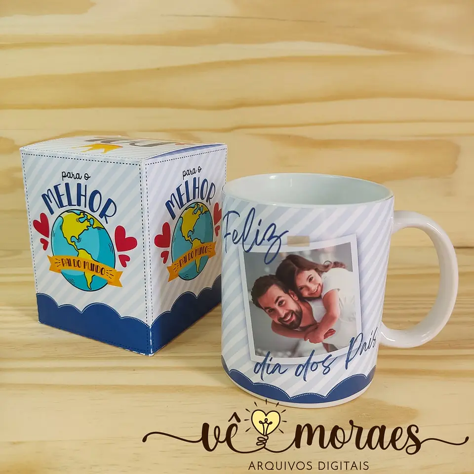 Arquivo Caixa Caneca Porcelana - Dia Dos Pais - Pdf e Studio - Vê Moraes 1