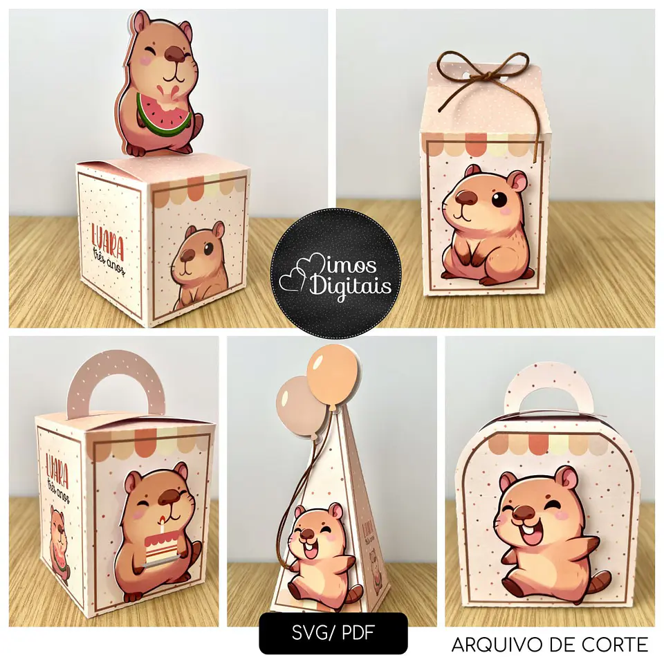 Arquivo Capivara - Pdf e Svg - Mimos Digitais 1