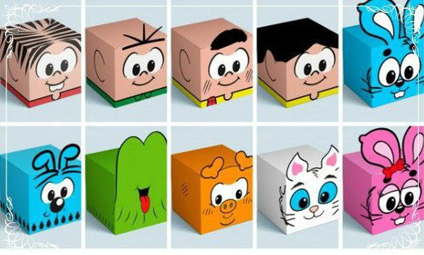 Arquivo Kit Caixas Cubo Turma Da Mônica - Pdf e Studio 2