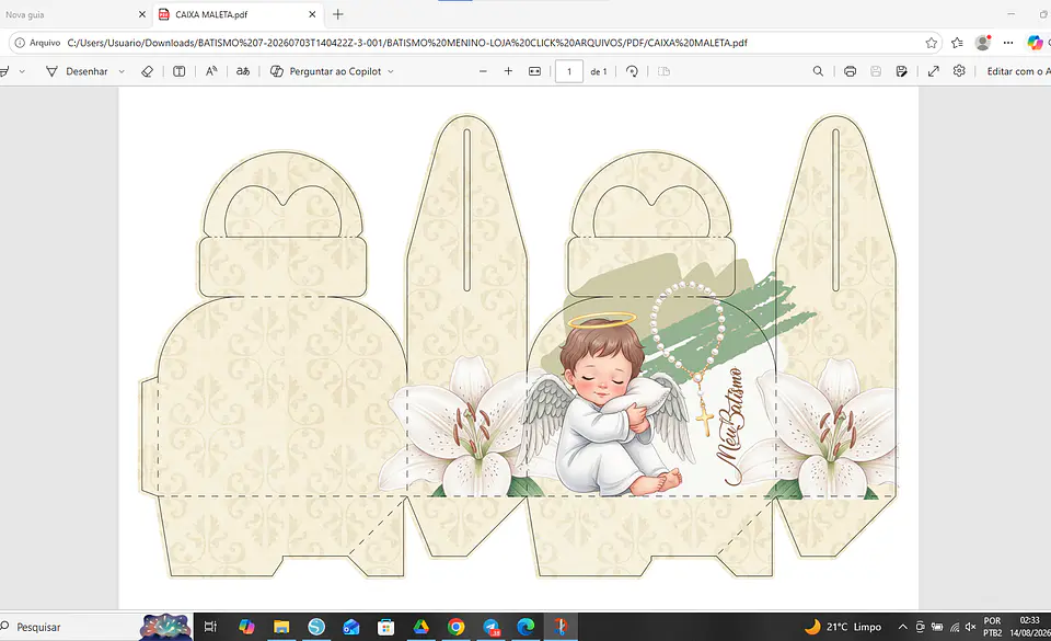 Arquivo Batismo Menino - Pdf e Studio - Criar bv 2
