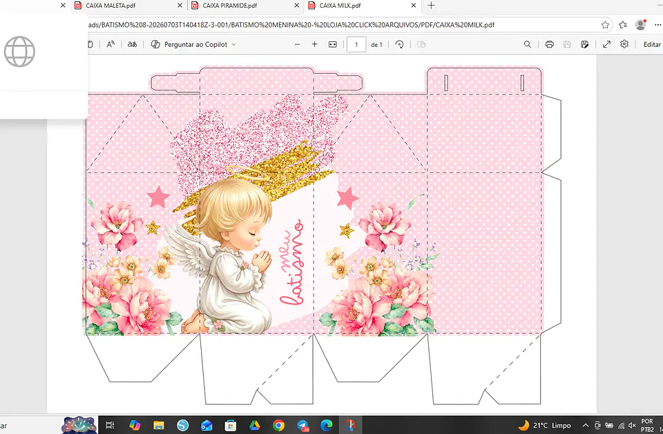 Arquivo Batismo Menina - Pdf e Studio - Criar bv 2