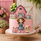 Arquivo Topo Fazendinha Criação Menina Vintage Celeiro Rosa - Pdf e Studio - Thumbnail 1