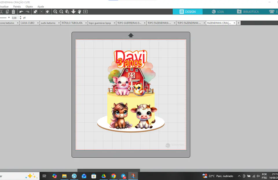 Arquivo Topo Fazendinha Criação Cute - Pdf e Studio 2