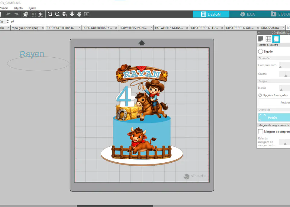 Arquivo Topo Cowboy Cute - Pdf e Studio 2