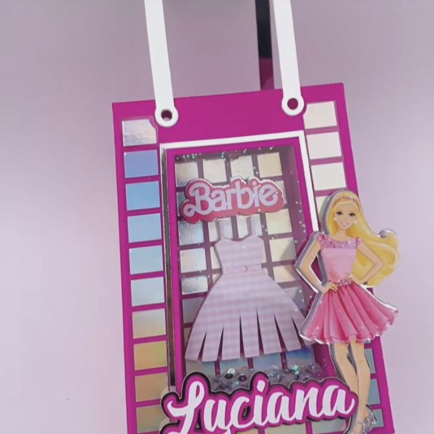 Arquivo de Corte Sacolinha Barbie Vitrine Shaker 2