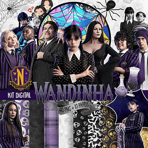 Kit Digital Wandinha Família Addams +20kits Grátis 