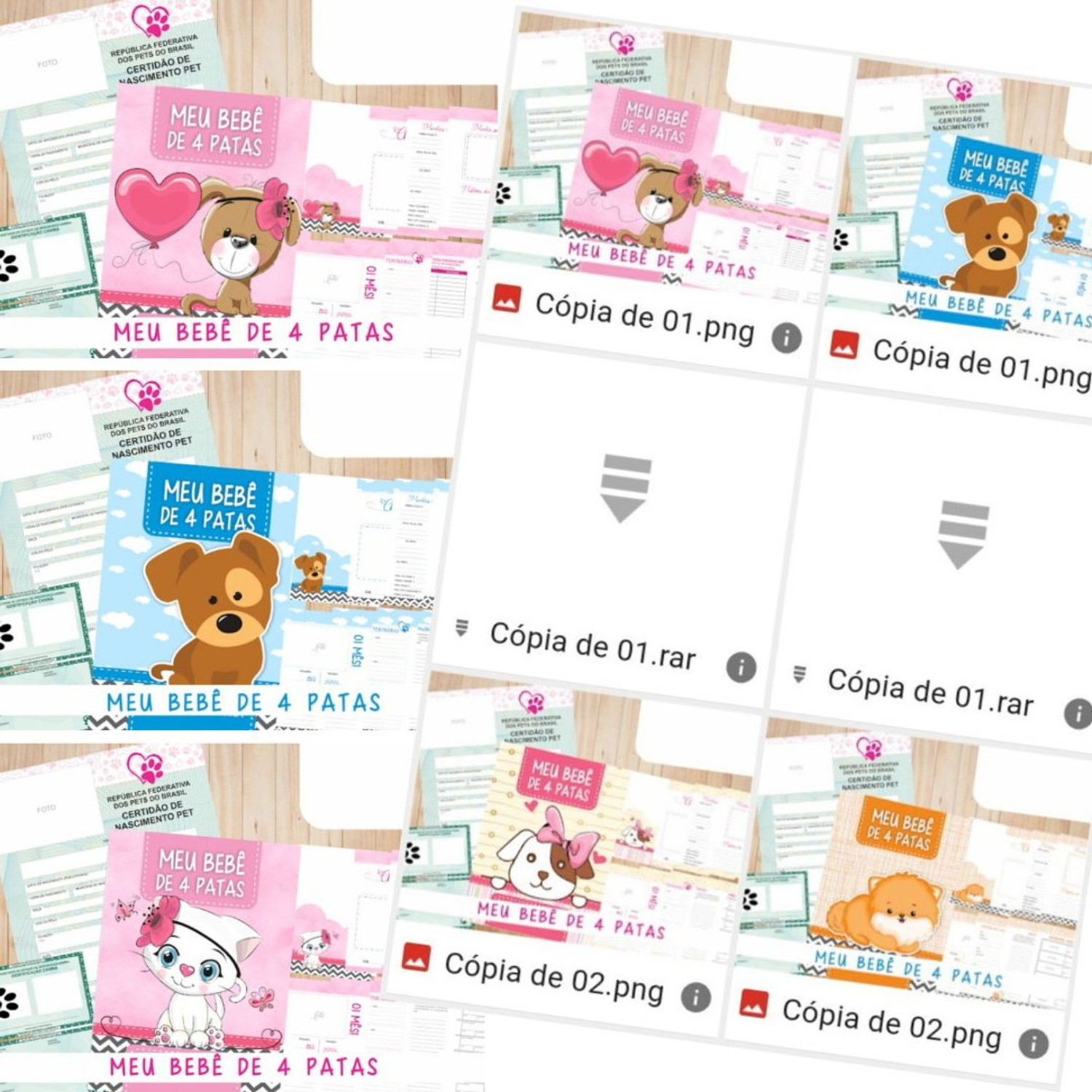 Combo Kits Caderneta Pet - carteira de Vacina Pet/+20kits Grátis 1