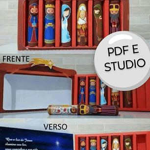 Caixa Presépio 6 Batons - Pdf e Studio/+20kit Grátis Cód:43N