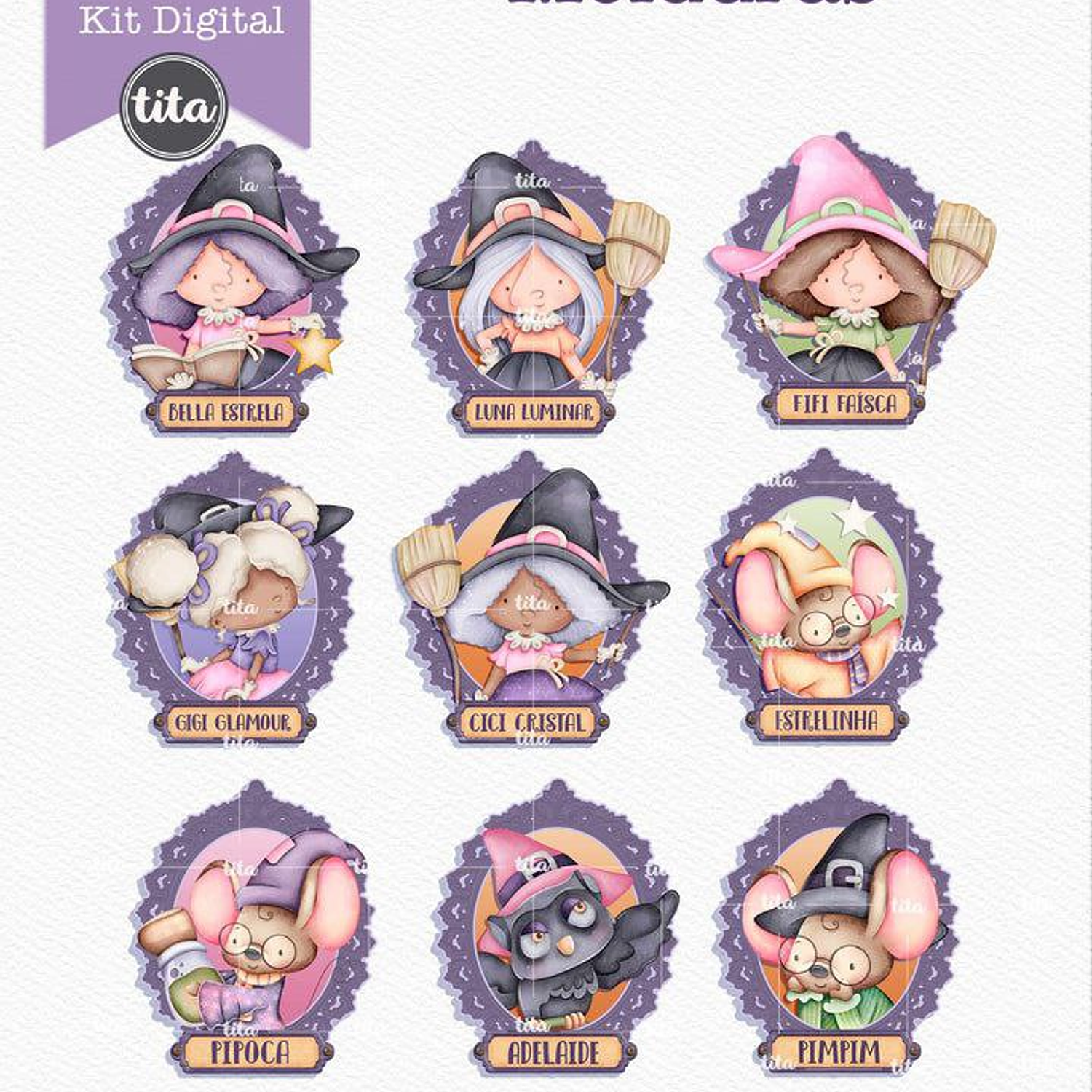 Kit Digital Halloween Escola De Bruxinhas - Tita  3