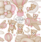 Clipart Kit Digital Chá de Bebê Ursinha Rosa - Tanya Arts Designer    - Thumbnail 1