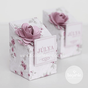 Arquivo Caixa Inclinada Estampa + Molde Limpo