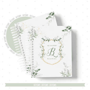 Arquivo Digital L. de Orações + Álbum + Espaço para Mensagens Floral Verde