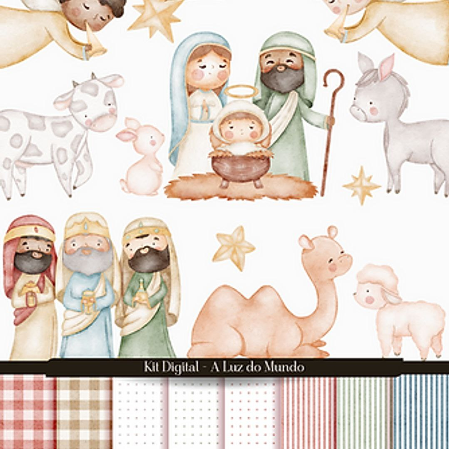 Kit Digital Natal Cristão A Luz Do Mundo - Gabs 1