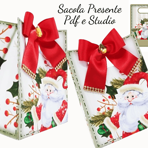 Arquivo Sacola Presente Natal Verde