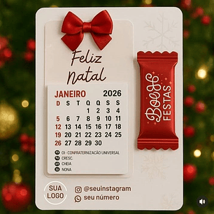 Arquivo Card Mimo Cliente Calendário Natal