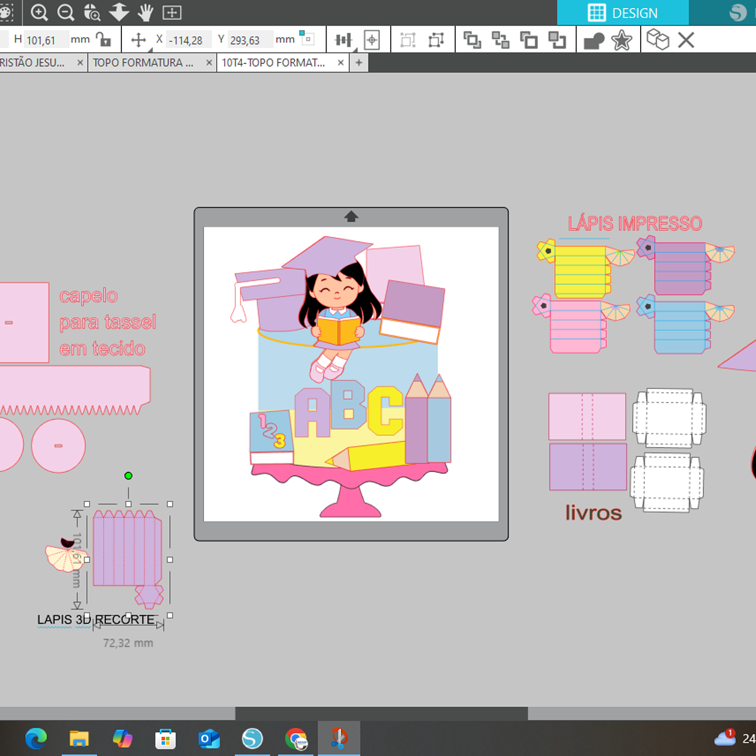 Arquivo Topo Formatura Abc Menina 3D 2