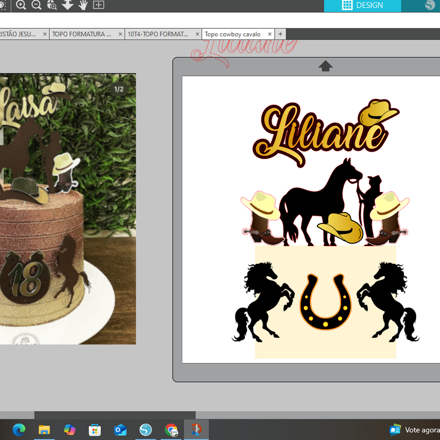 Arquivo Topo Cowgril Cavalo 2