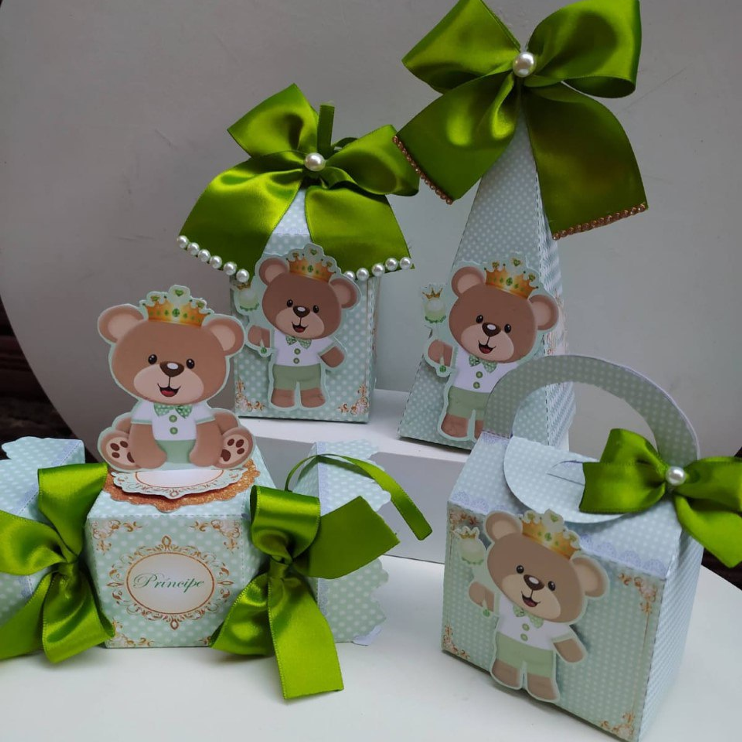 Arquivo Chá Revelação Ursinhos Realeza Verde e Lilás  3