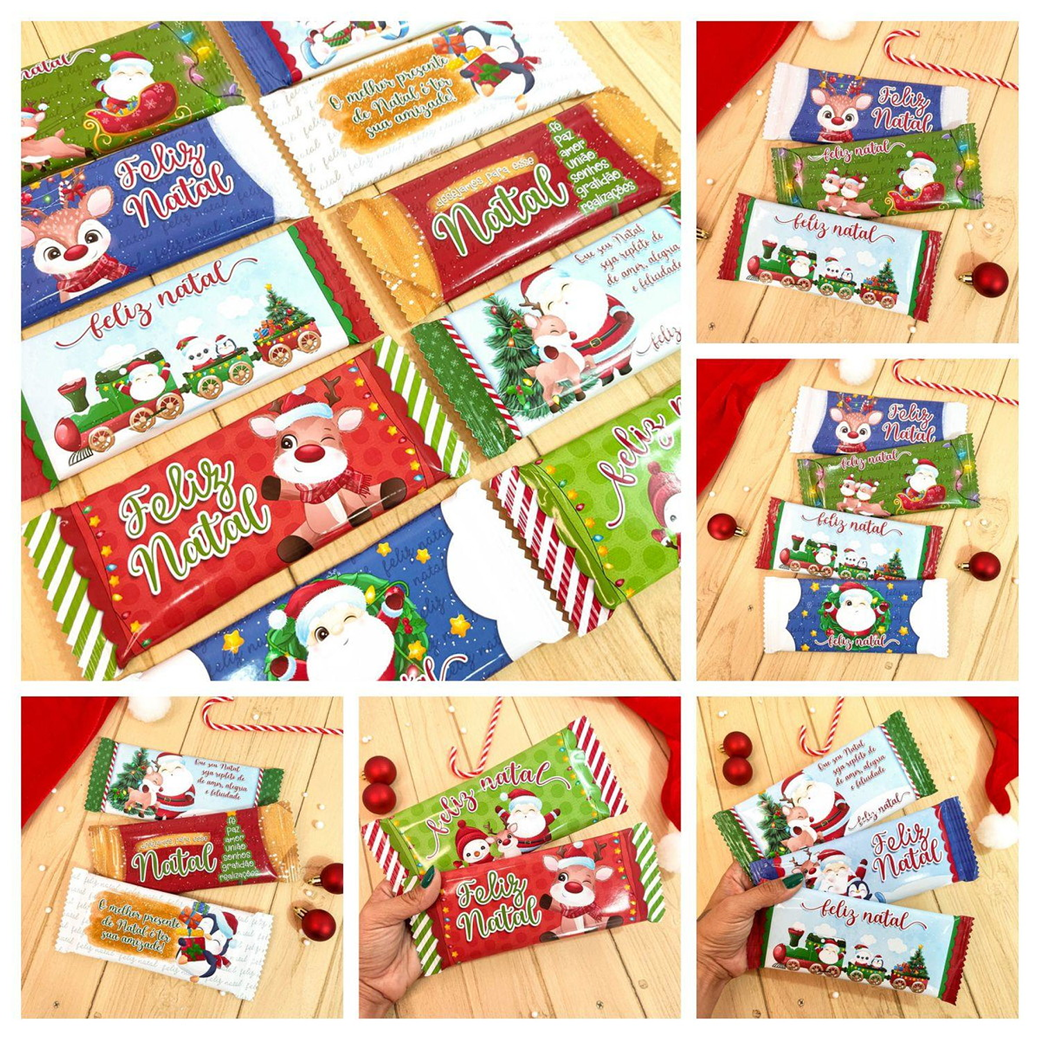 Kit Digital Rótulo para Barra de Chocolate Natal   5