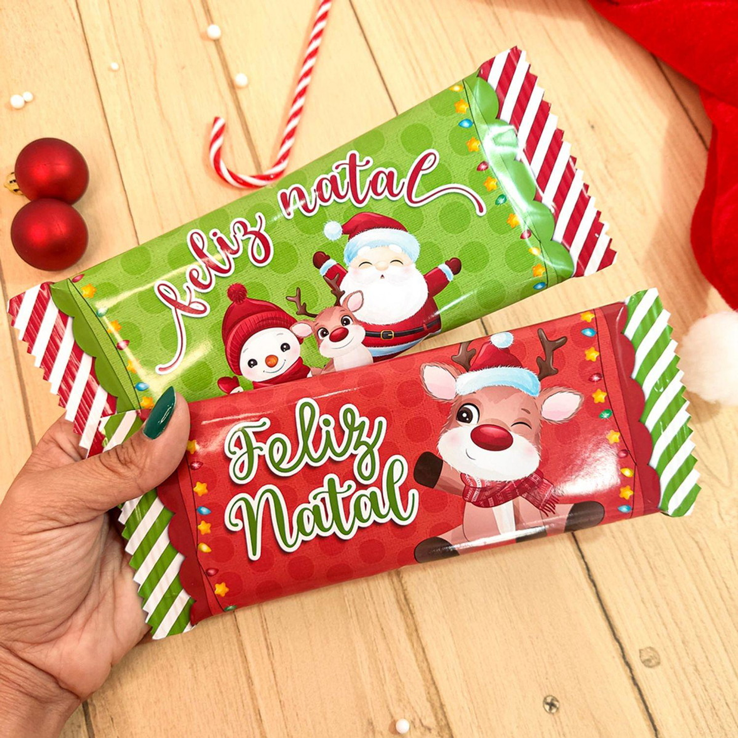 Kit Digital Rótulo para Barra de Chocolate Natal   2