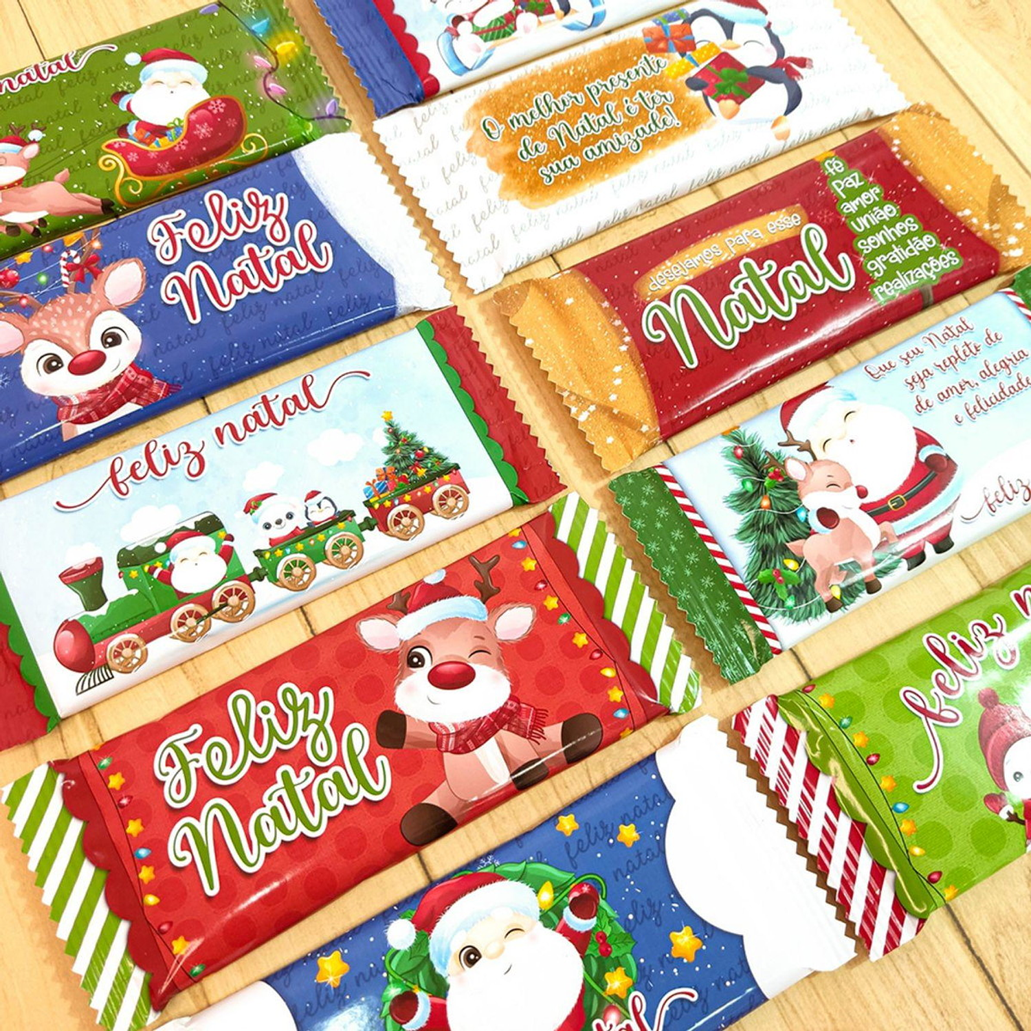 Kit Digital Rótulo para Barra de Chocolate Natal   1