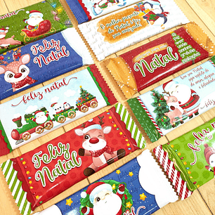 Kit Digital Rótulo para Barra de Chocolate Natal  