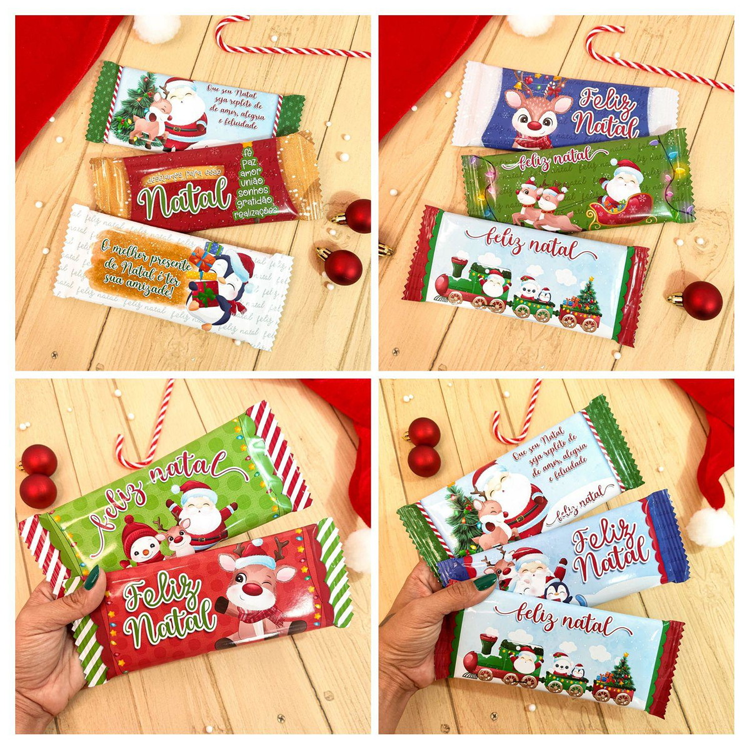 Kit Digital Rótulo para Barra de Chocolate Natal   4