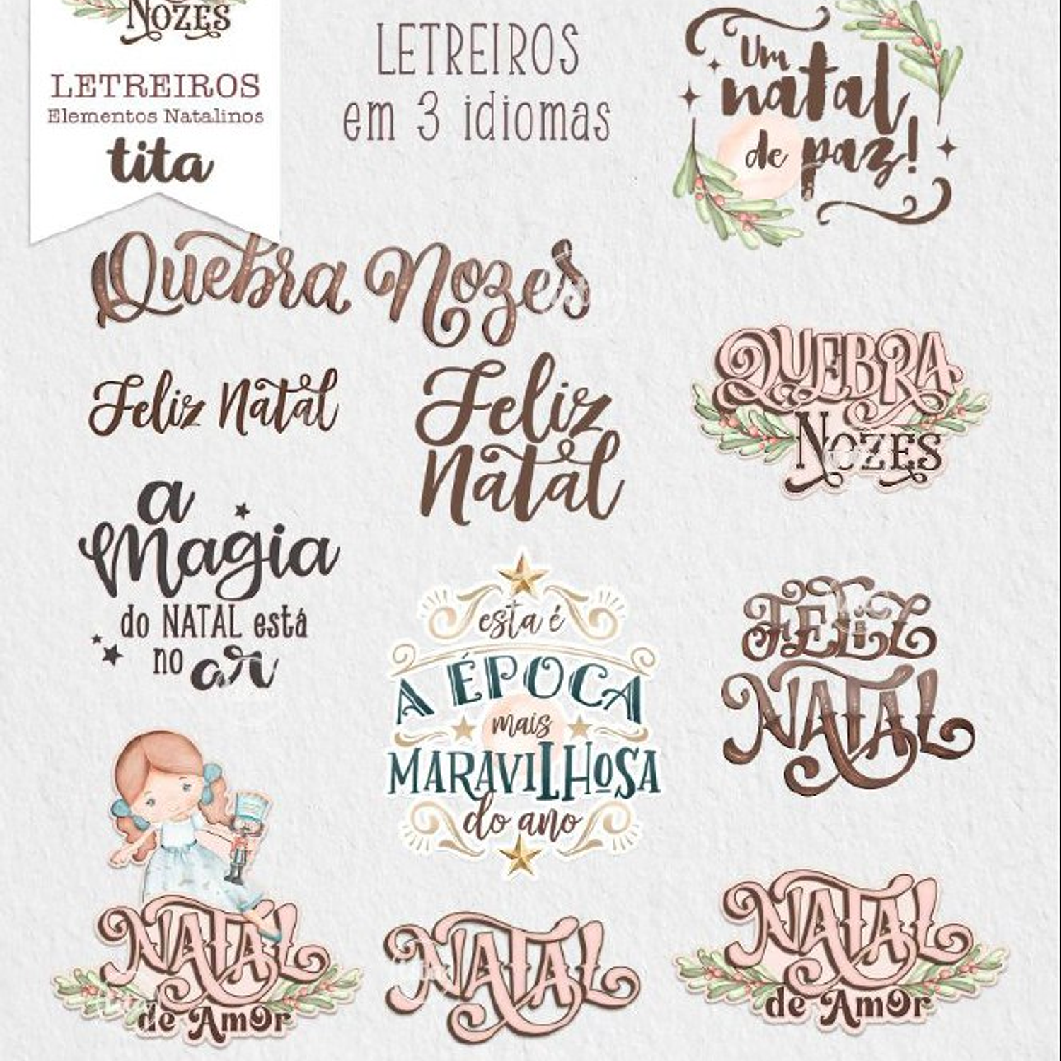 Kit Digital Quebra Nozes Aquarela - Tita 2