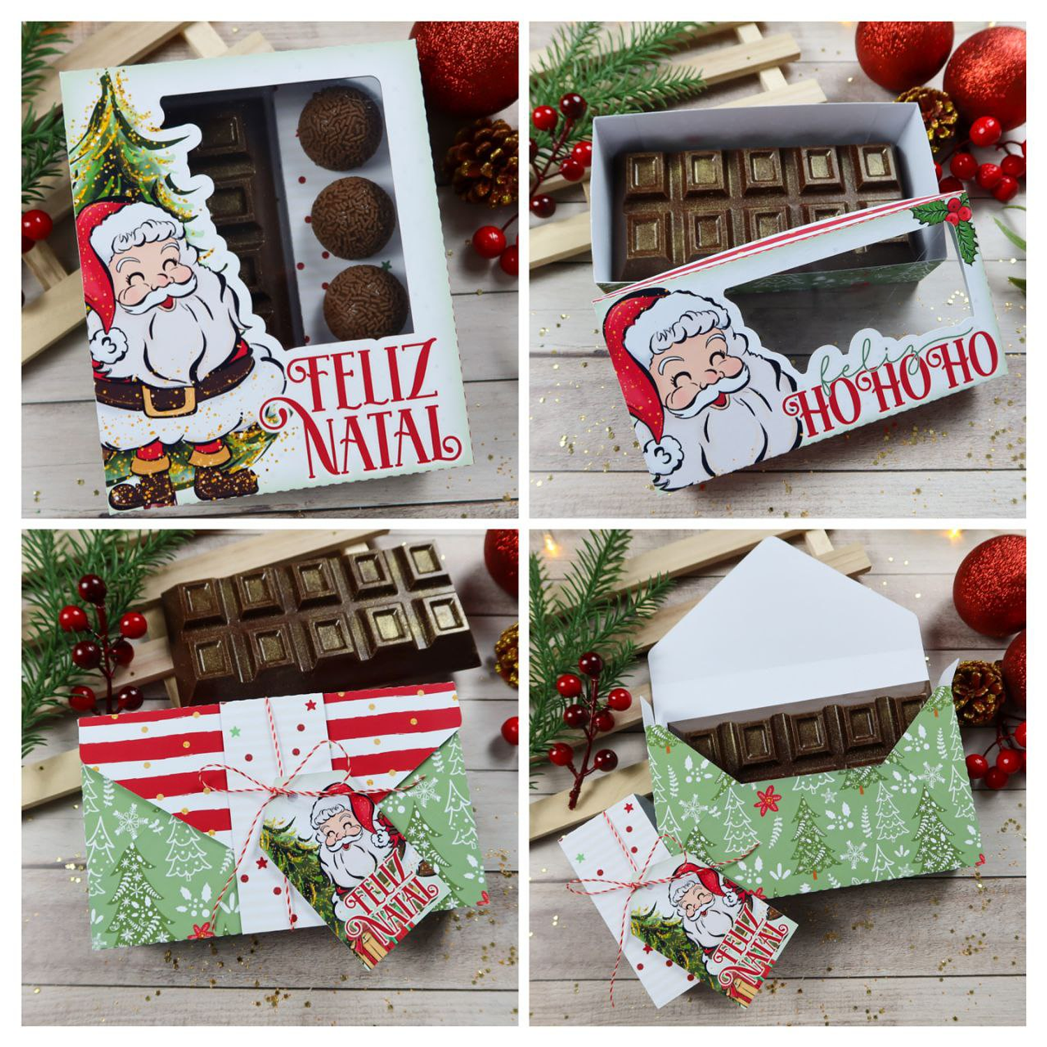 Arquivo Kit 10 Caixas Chocolate de Natal - Chuvinha De Papel 2