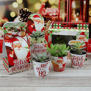 Arquivo Kit Caixas Suculentas Mimo De Natal - Chuvinha De Papel