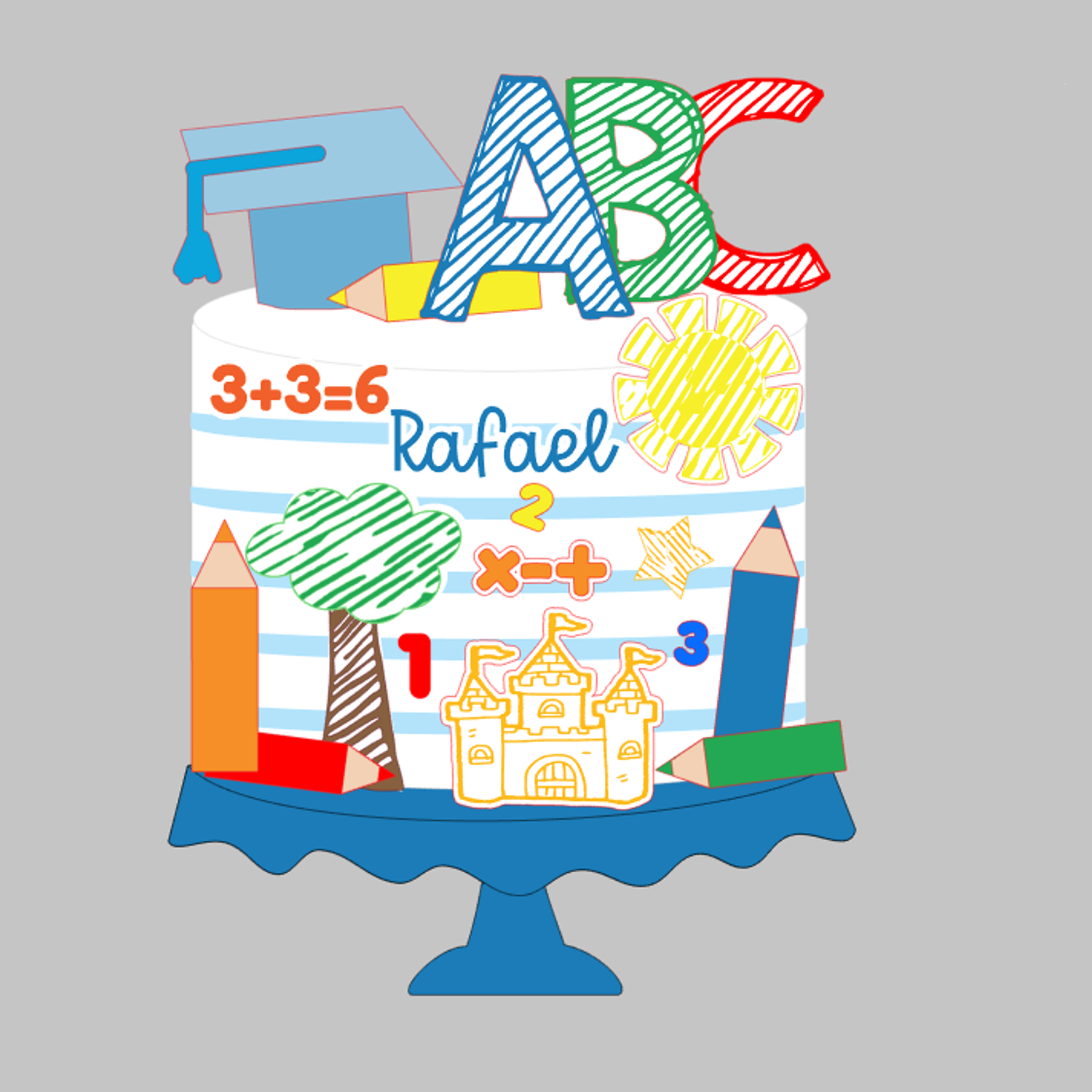 Arquivo Topo Formatura Abc Azul Rabiscando Aquarela Menino 3